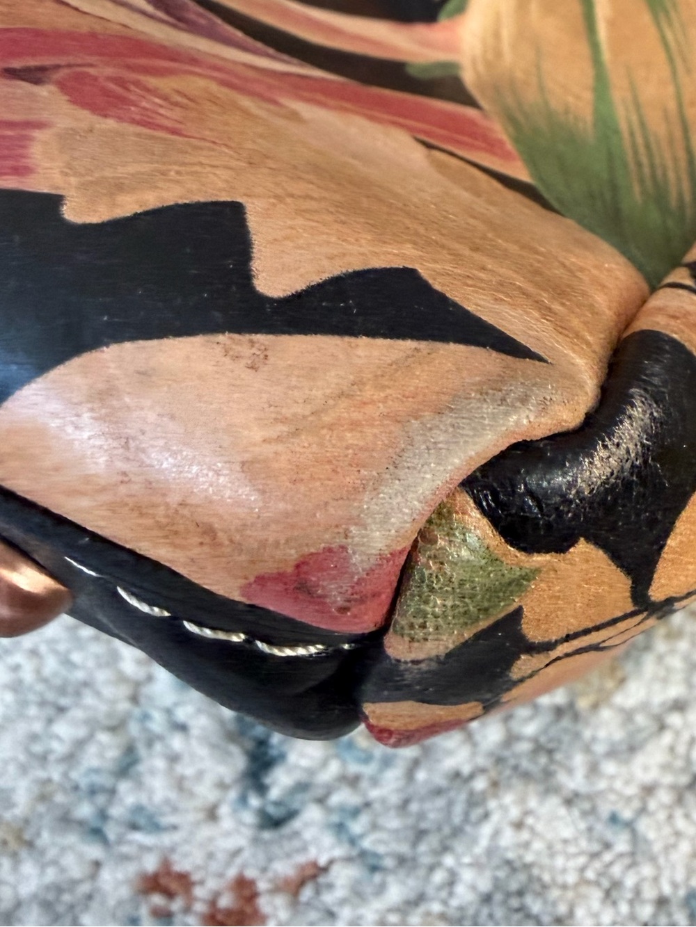 Patricia Nash Poppy Tropical Floral Tote in Black & Multicolor Leather - Picture 10 of 12